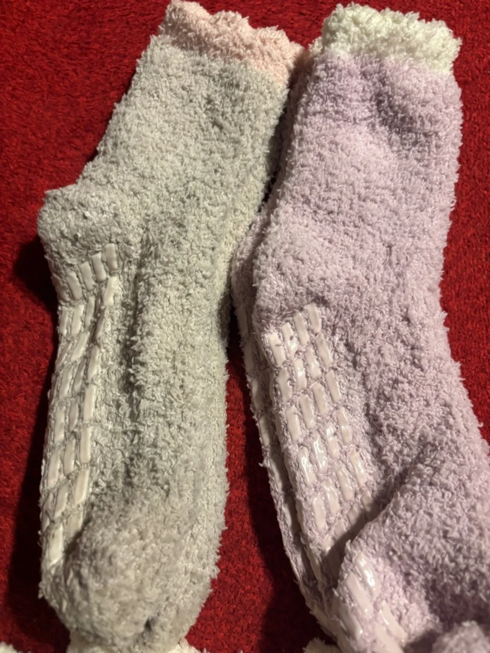 Cozy Fuzzy Non-Slip Lounge Socks - Pastel Mix women’s size 6-9